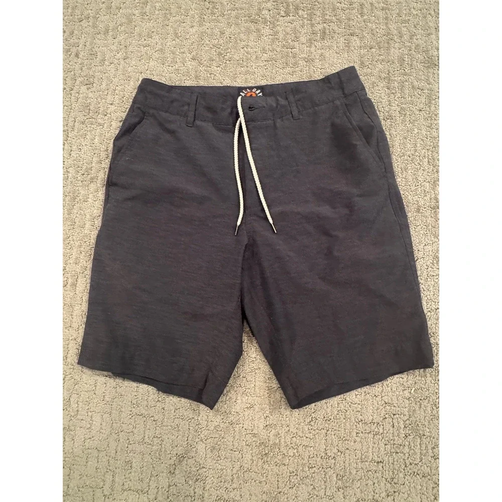 Faherty All Day Shorts 29 Gray Hybrid Chino Drawstring Stretch Performance (N1)